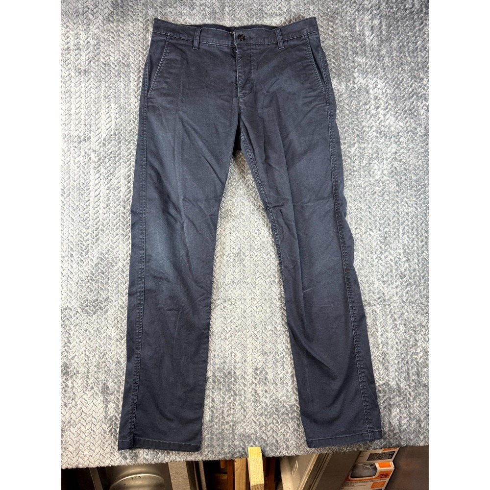 Dockers Original Khaki Pants Mens 32x32 Blue Flat Front Slim Fit Straight Leg